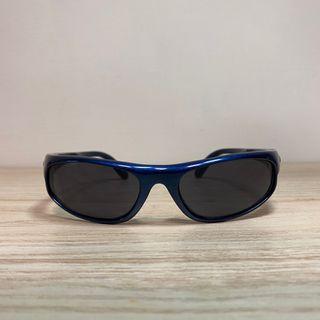 古著 vintage Y2K 千禧 復古 深藍 亮粉銀蔥 駭客任務 墨鏡 sunglasses