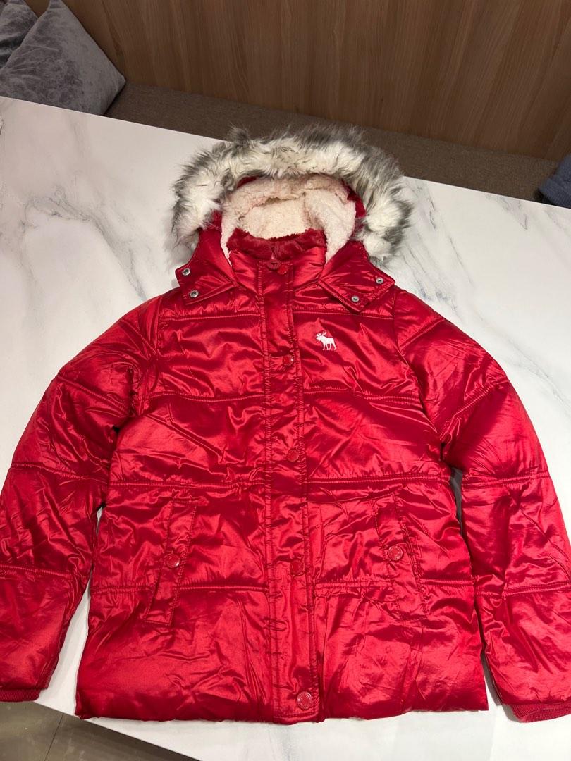 Red best sale abercrombie jacket