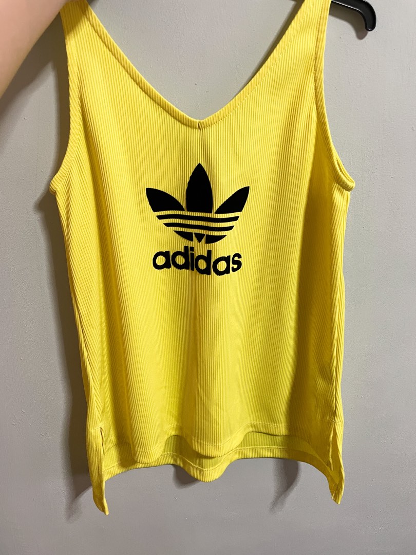 Adidas yellow tank top cheap