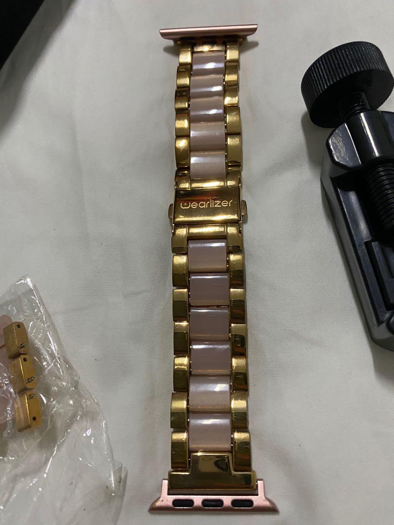 Apple watch band bracelet 38mm (Category: Women's Watches) located in Las Pinas. Submitted by bubblegumbear (Listing ID 1182845792, Image 2). Description: Apple watch band bracelet 38mm With complete set for adjusting the bracelet chain Mode of payment: gcash.