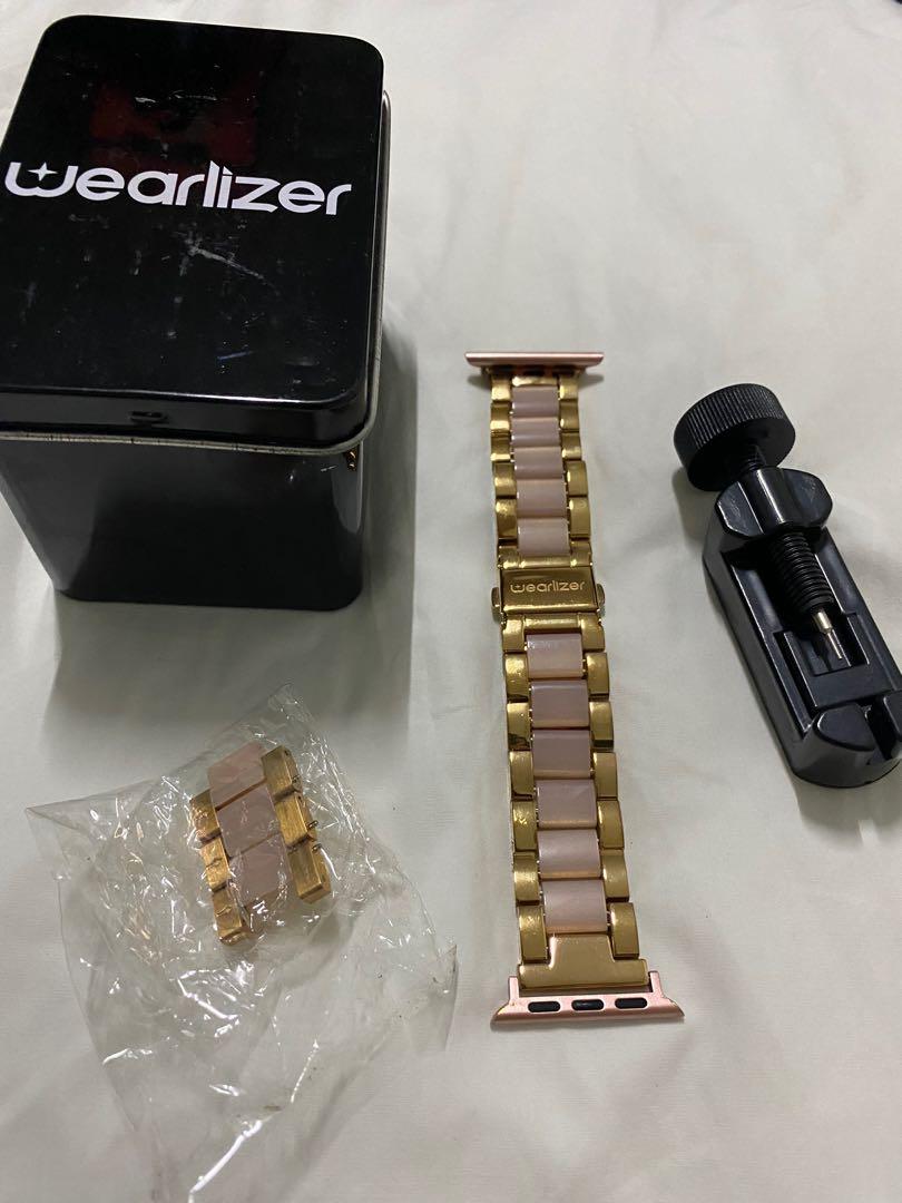Apple watch band bracelet 38mm (Category: Women's Watches) located in Las Pinas. Submitted by bubblegumbear (Listing ID 1182845792, Image 1). Description: Apple watch band bracelet 38mm With complete set for adjusting the bracelet chain Mode of payment: gcash.