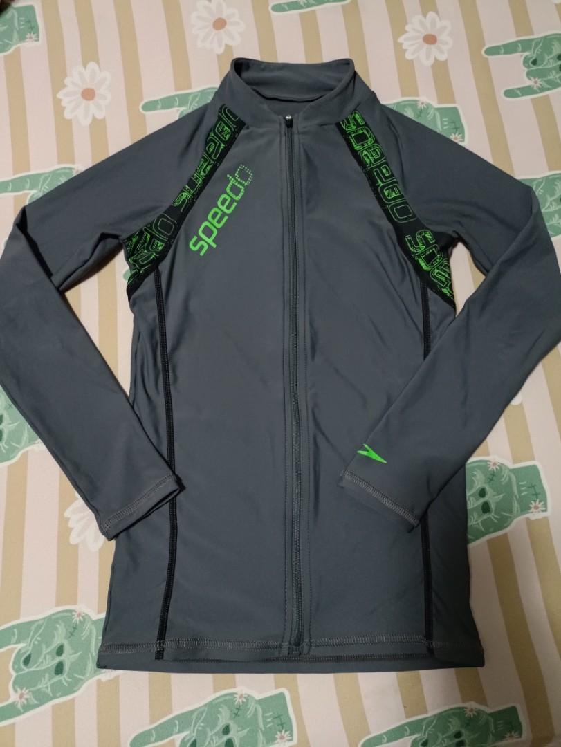 Authentic Speedo Rashguard Kids Swimwear Zip on, Babies & Kids, Babies