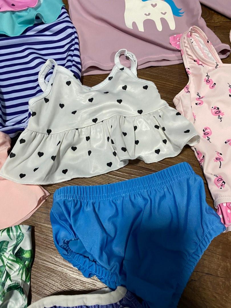 Baby Girl Swimming Costume Bundle 7 pieces + 1 swim diaper, Babies