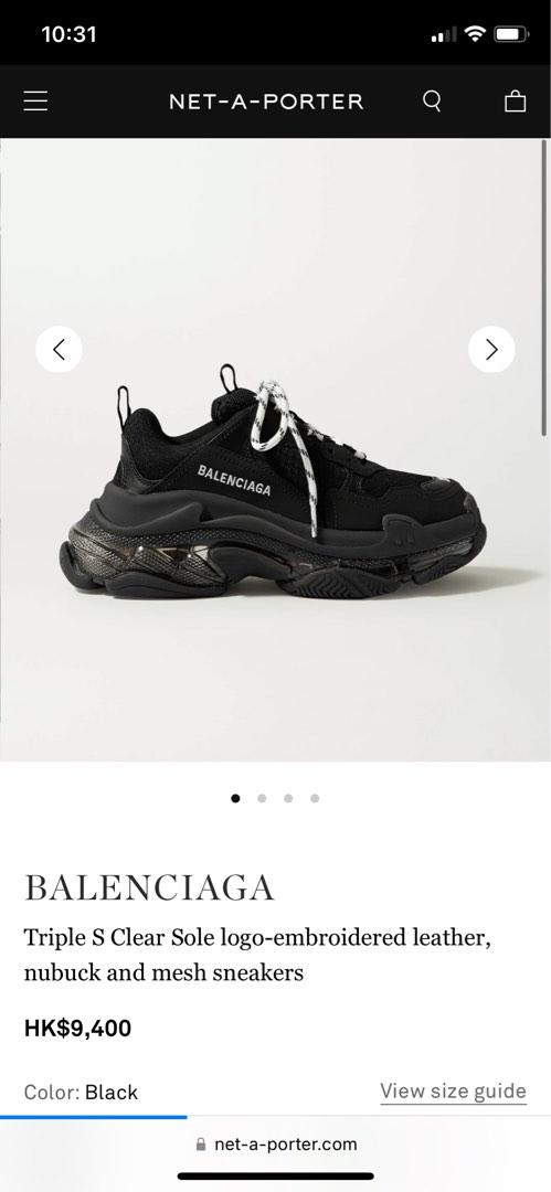 Balenciaga triple s sizing guide store
