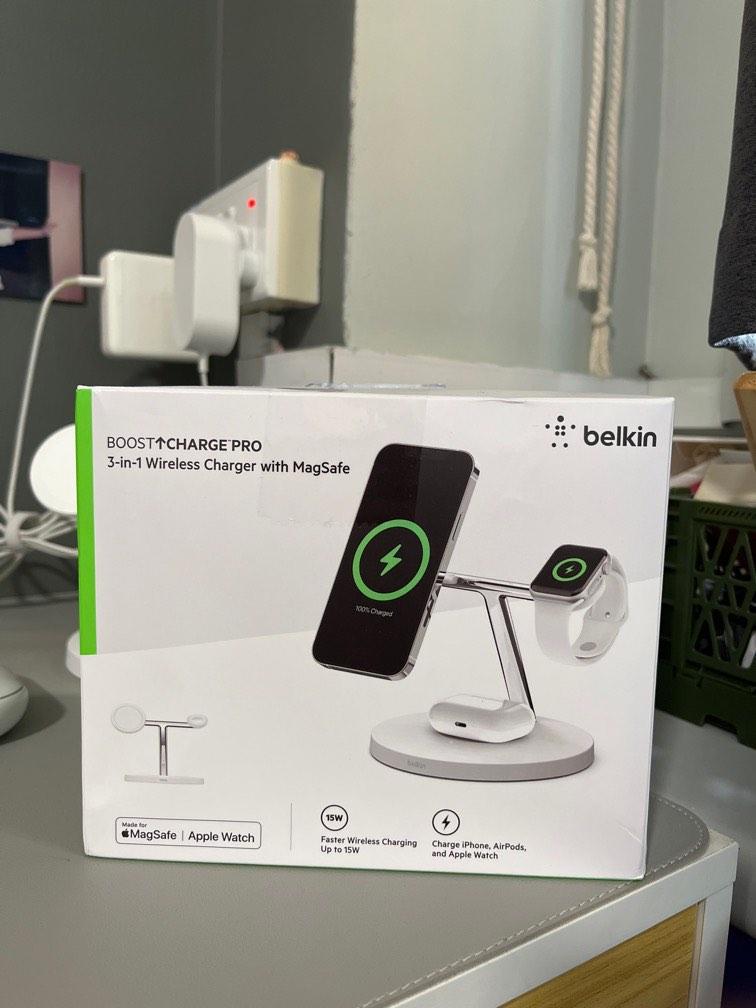 Belkin 3-in-1 Wireless Charger with Magsafe, Mobile Phones & Gadgets ...