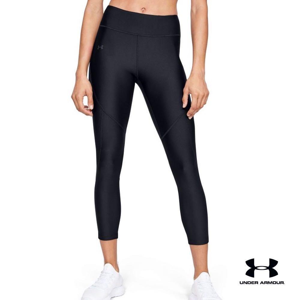 under armour women's heatgear armour ankle crop leggings, charcoal