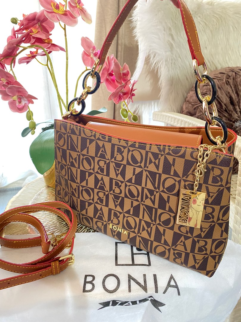 Bonia Slingbag Semi Leather Shoulder Beg Coklat, Women's Fashion, Bags &  Wallets, Shoulder Bags on Carousell