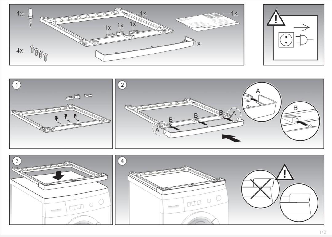 Bosch Dryer/Washing Machine Stacking Kit (WTZ11310), TV & Home