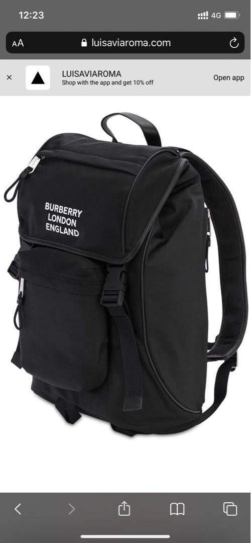Burberry logo best sale print econyl backpack