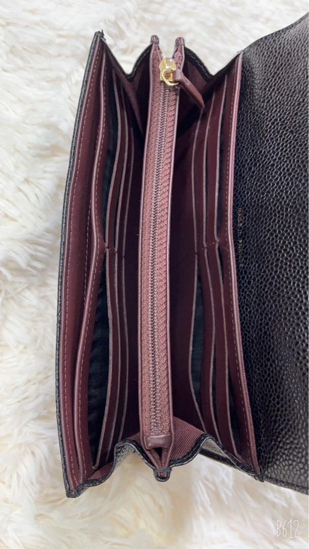 CHANEL classic flap long wallet 香奈兒荔枝牛皮金扣拉鍊翻蓋長夾黑色AP0241, 她的時尚, 包包與錢包,  長銀包在旋轉拍賣
