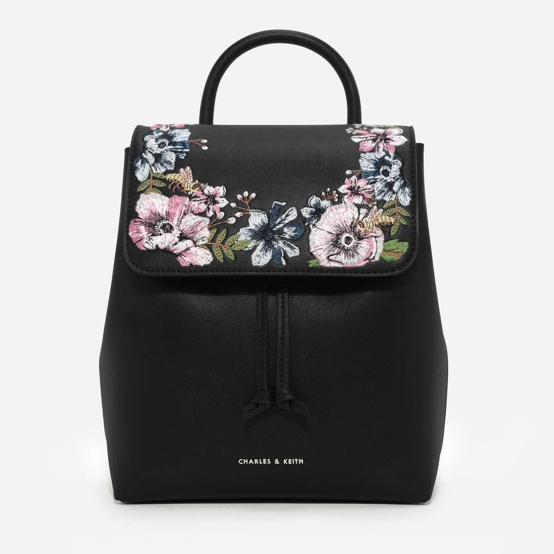 Charles and keith sales floral backpack