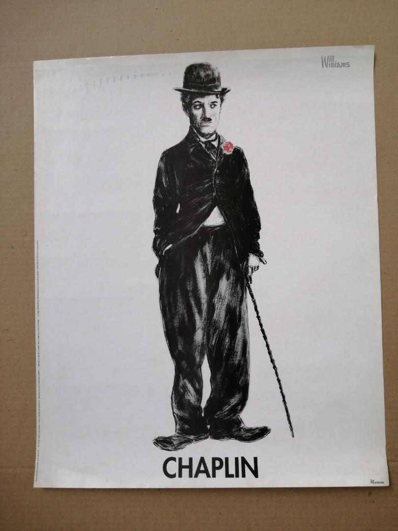Charlie Chaplin poster by Will Williams Printed in the Netherlands 1990