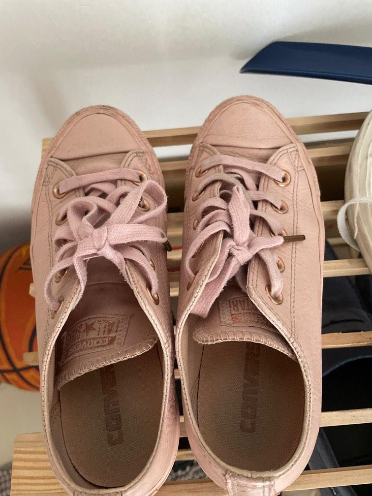 Converse pink 2024 rose gold