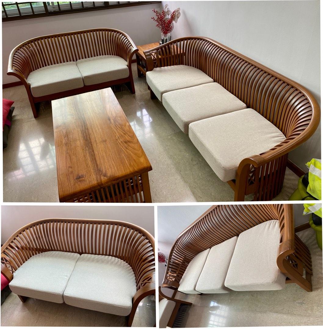 Custom Made Cushion Covers for Scanteak Sofa Set, Furniture & Home