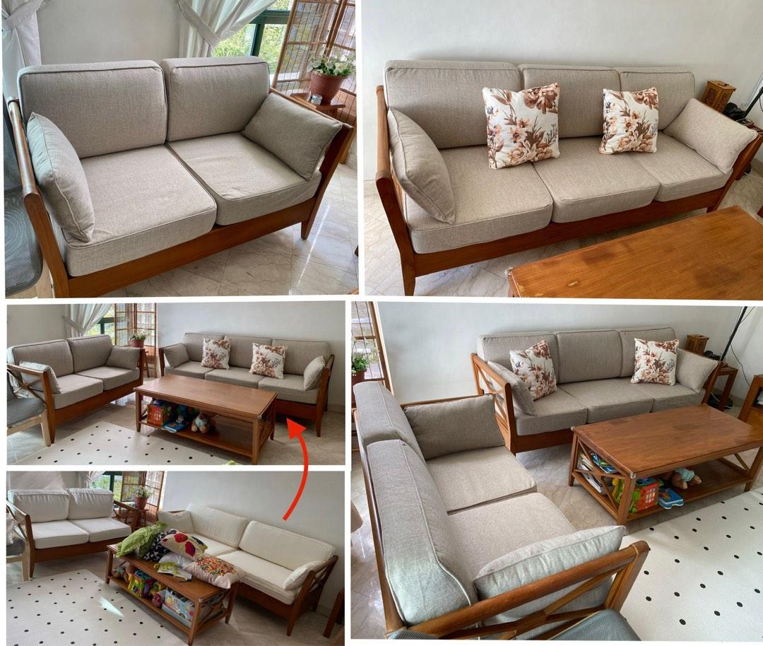 Custom Made Cushion Covers for Scanteak Sofa Set, Furniture & Home