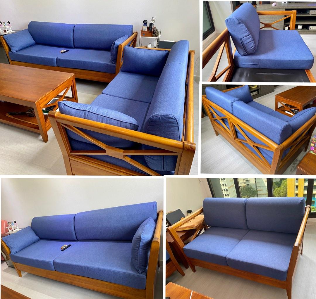 Custom Made Cushion Covers for Scanteak Sofa Set, Furniture & Home