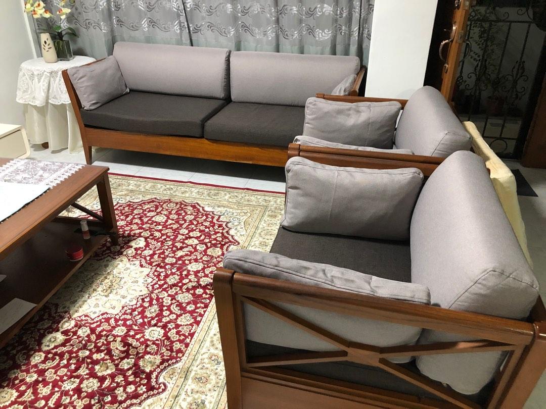 Custom Made Cushion Covers for Scanteak Sofa Set, Furniture & Home