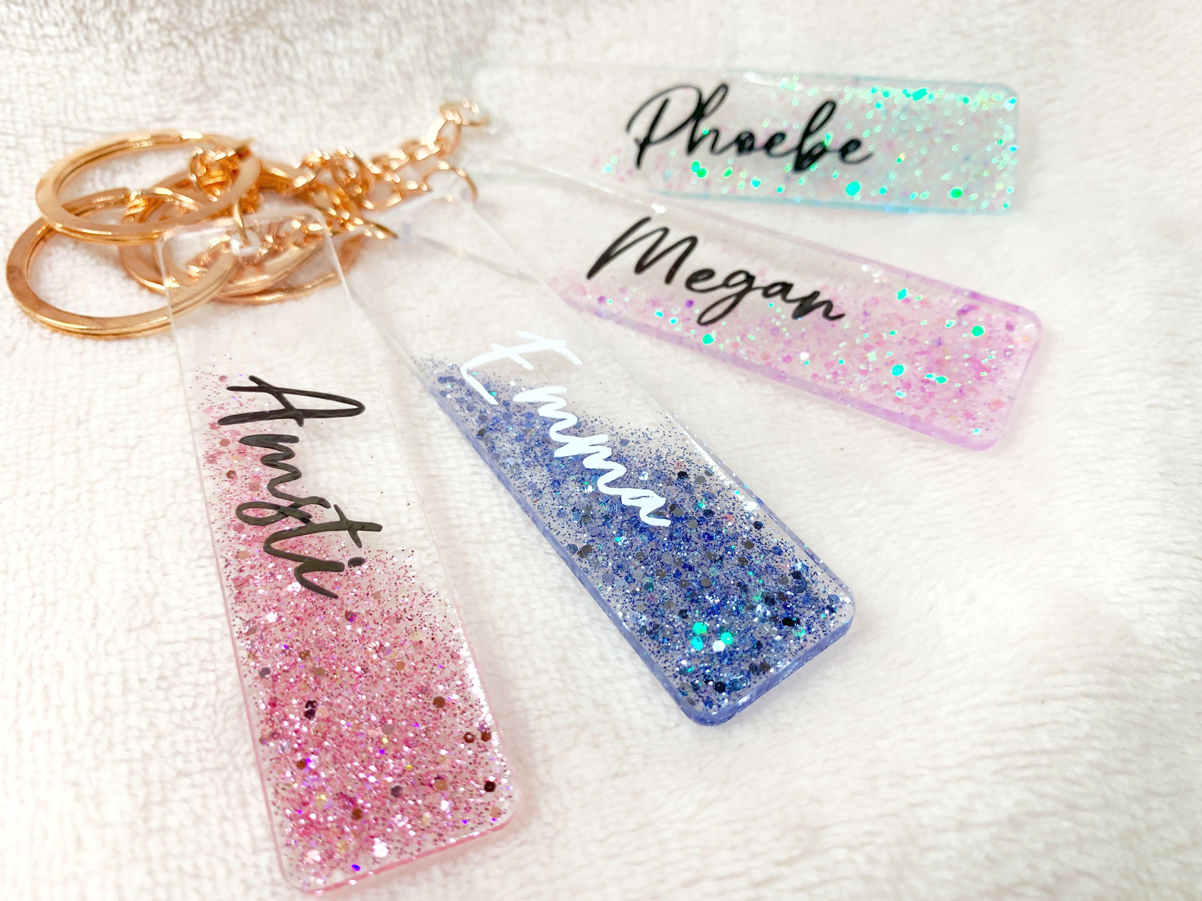 Glitter keychain top