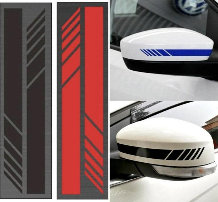 (Design 8) Reflective Rearview Mirror Strip Stickers Vinyl Car Decal