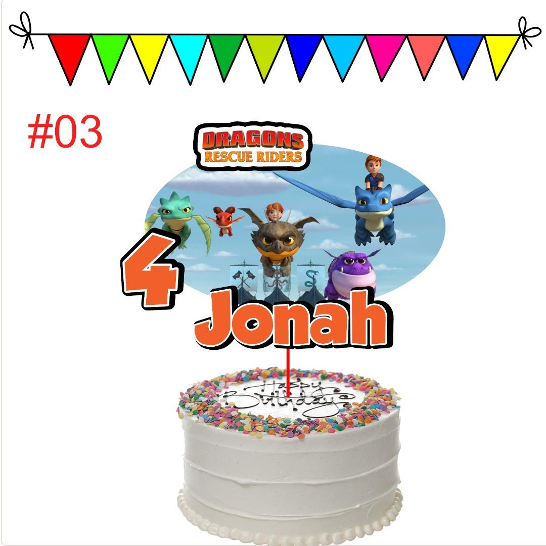 Dragons Rescue Riders Cake, Cake topper, Cupcake topper, Dragons ...