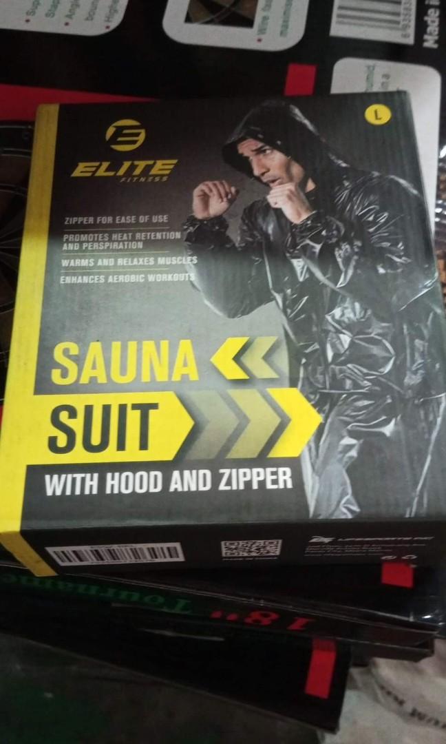 Elite Sauna Suit With Zipper and Hood, Sports Equipment, Exercise