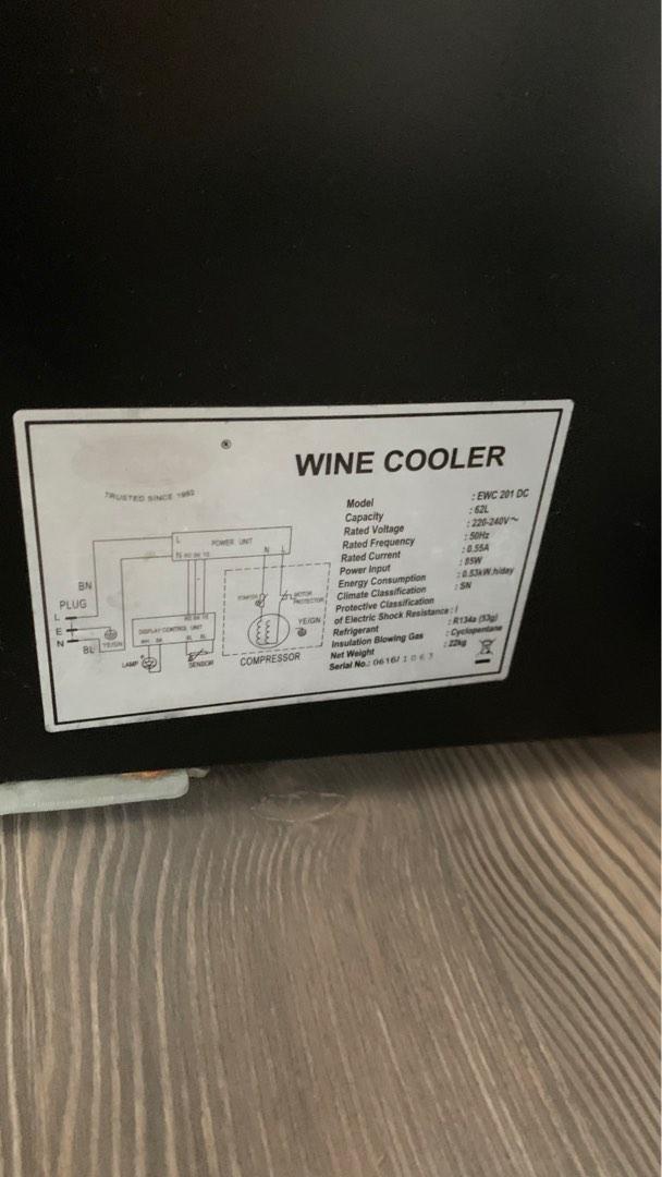 Europace EWC 201 DC wine fridge chiller , TV & Home Appliances, Kitchen