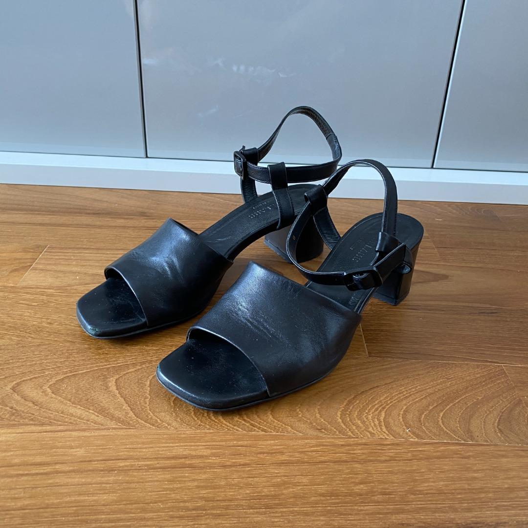 Everlane Leather Block Heel Sandal Women s Fashion Footwear