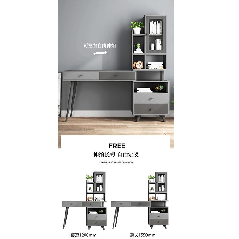 Extend desk Computer table Study Table With Bookcase With CHAIER