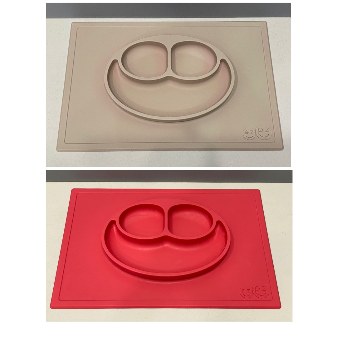 美國ezpz happy mat快樂餐盤 寶寶餐具 學習餐具 學習餐盤 防滑矽膠餐盤, 嬰兒及兒童, 護理及哺育用品, 學習餐具在旋轉拍賣