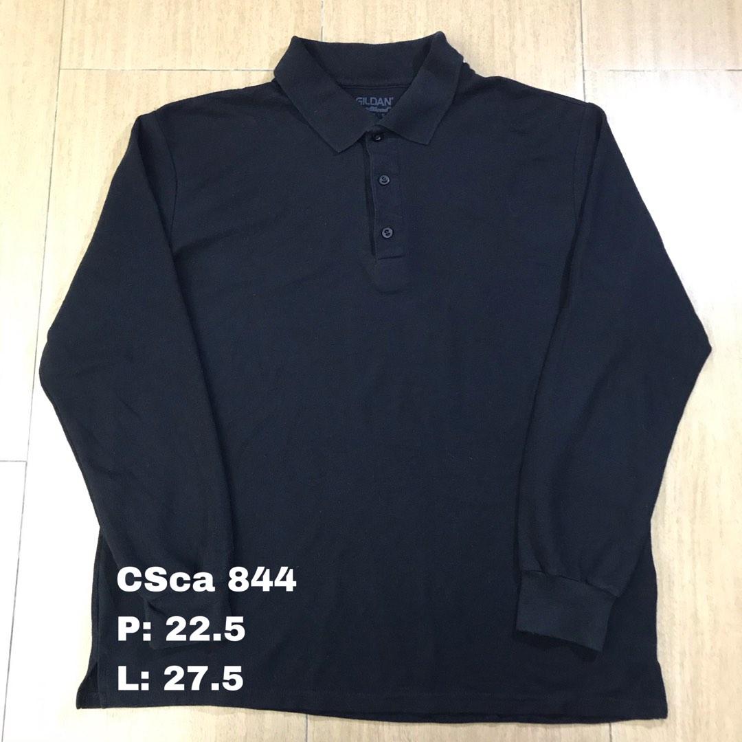 Gildan Long Sleeve Collar Shirt Men s Fashion Tops Sets