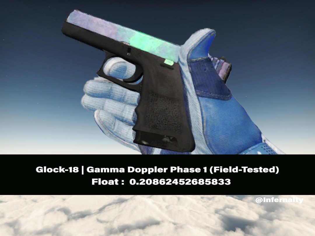 Glock18 Gamma Doppler Phase 1 FT CSGO SKINS KNIVES, Video Gaming