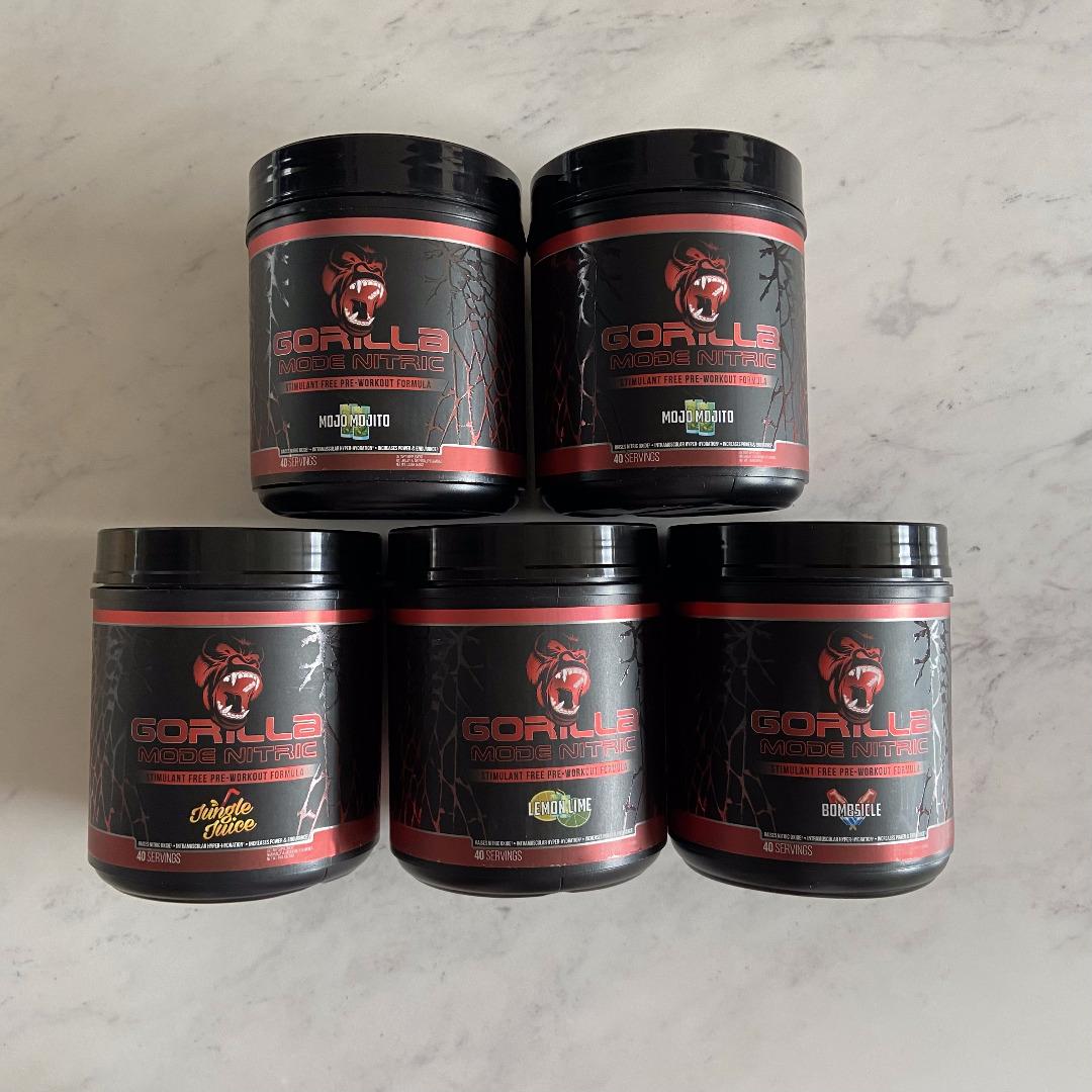 (READY STOCK) Gorilla Mode Nitric Pre Workout, Health & Nutrition