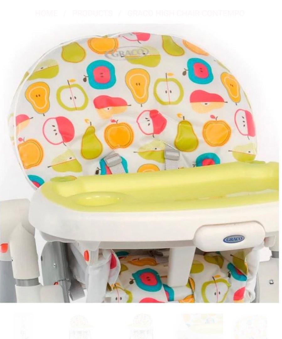 GRACO HIGH CHAIR CONTEMPO Fruit Kingdom, Babies & Kids, Nursing