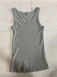 Grey Knitted Top Singlet