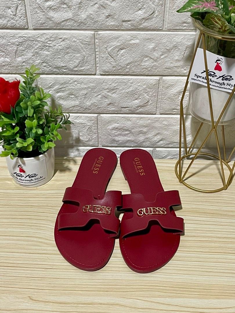 Guess sales sandals red