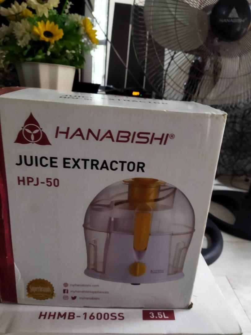 Hanabishi Juice Extractor HPJ50, TV & Home Appliances, Kitchen