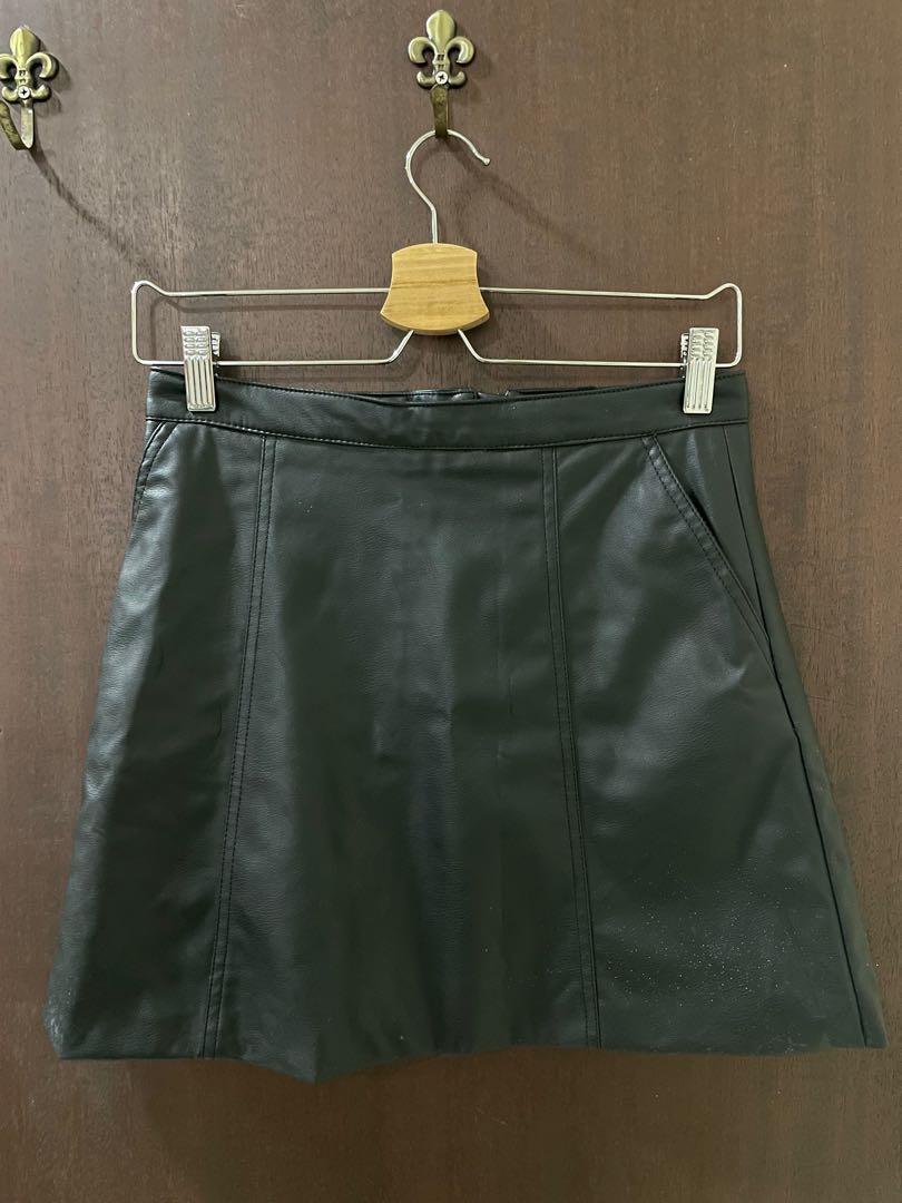 H M leather skirt