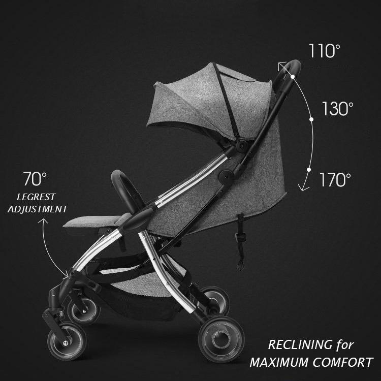 [iDS] Aluminium SelfFolding Stroller, Baby Pram, Lightweight Stroller
