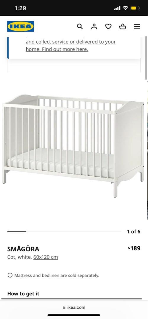 IKEA (Baby Cot, bumper), Babies & Kids, Baby Nursery & Kids Furniture