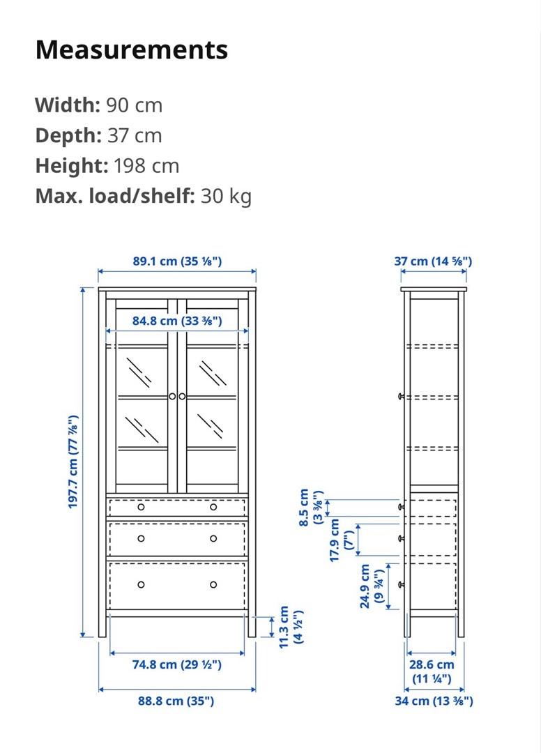 IKEA display and book shelf chestnut brown, Furniture & Home