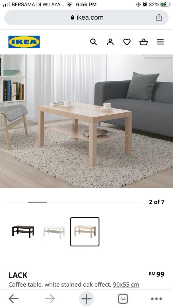 Ikea Lack Coffee Table Stained Oak Effect Furniture Home Living