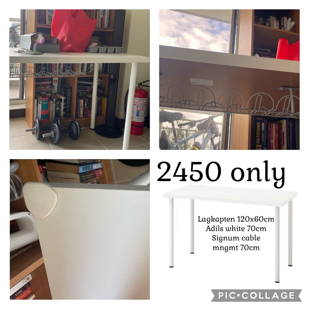 Ikea Lagkapten with Adils and Signum Cable Management, Furniture & Home