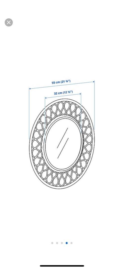 Ikea rattan mirror for sale, Furniture & Home Living, Home Decor