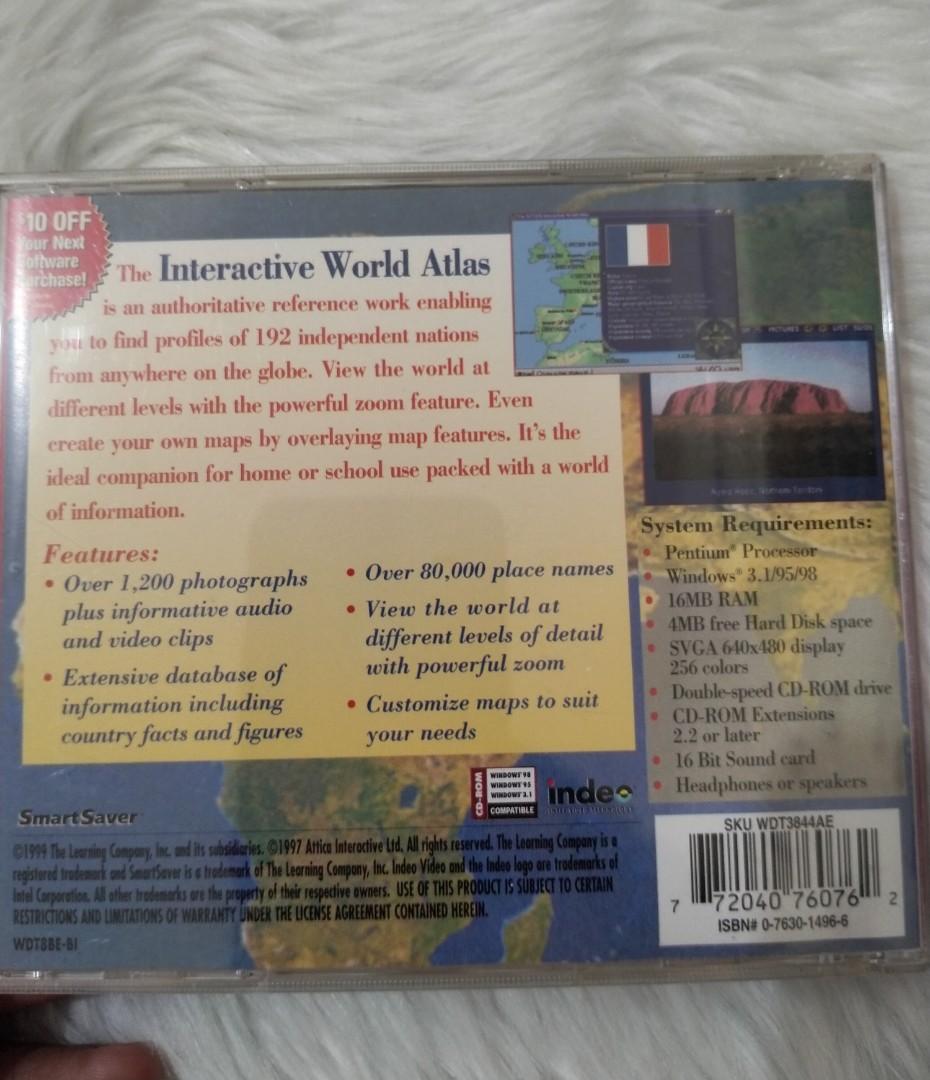 Interactive world atlas hobbies toys music media cds dvds on