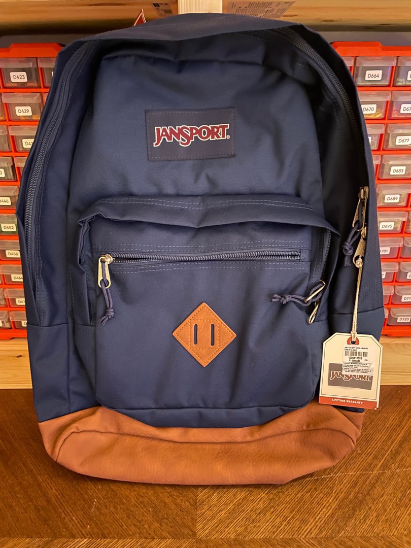 JanSport City View Navy Backpack, Men's Fashion, Bags, Backpacks on Carousell