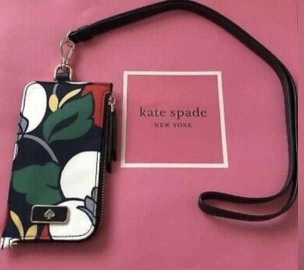 Kate Spade lanyard Floral #FREESHIPPING, Women's Fashion, Bags & Wallets,  Purses & Pouches on Carousell