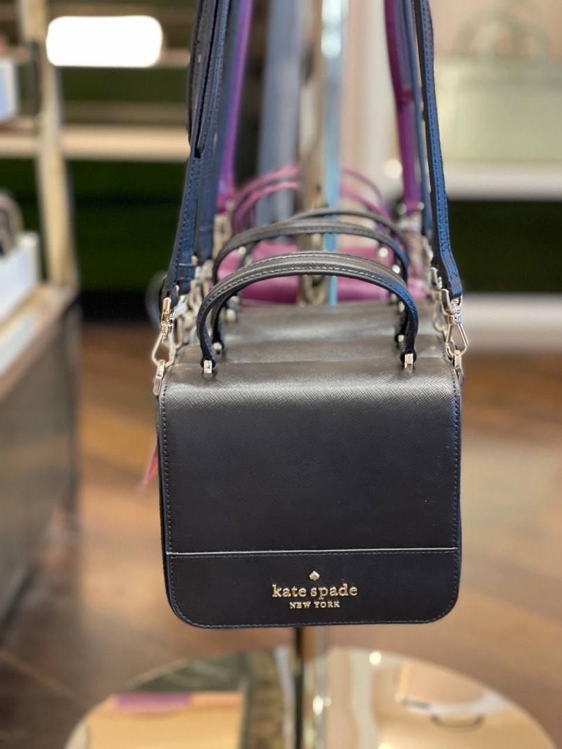 Kate Spade Staci Square Crossbody in Black, Luxury, Bags & Wallets