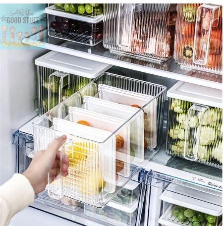 Keep Fresh Fridge Organiser Boxes with Handle & Lid - Buy 3 ...