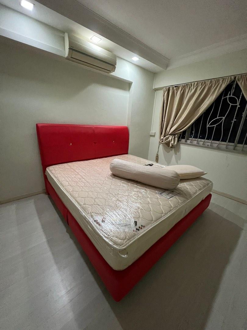 King Size Bed and Mattress, Furniture & Home Living, Furniture, Bed