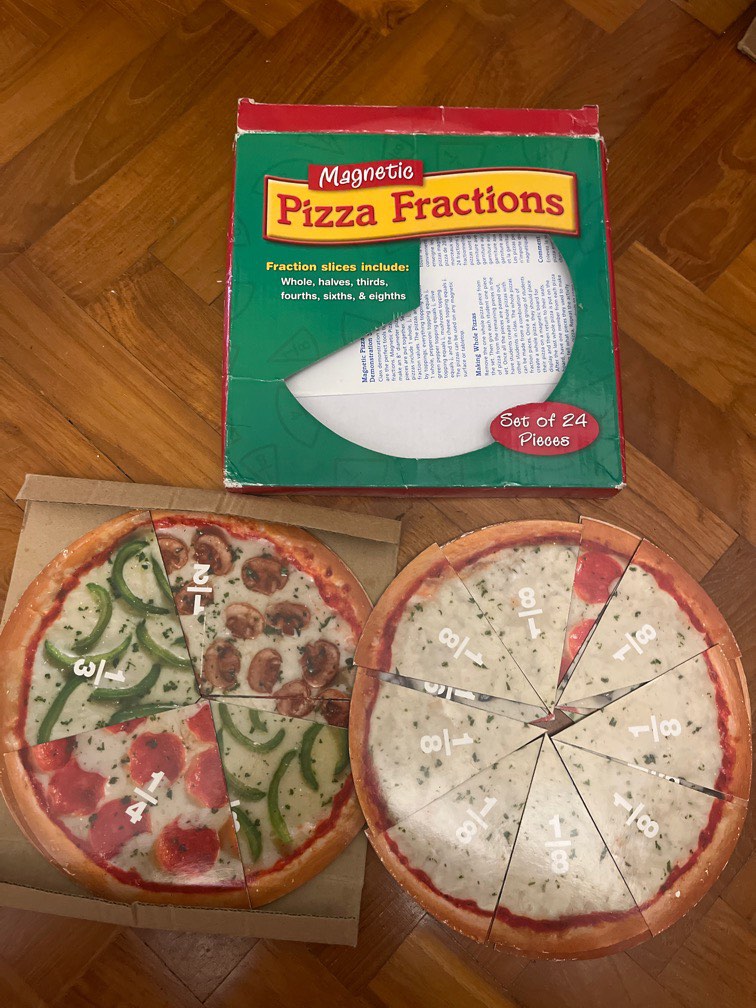 Learning Resources Pizza Fraction Math Tool, Hobbies & Toys, Stationery